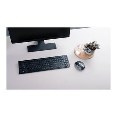 CHERRY TAS KW 9100 SLIM Wireless CS-Layout schwarz/silber