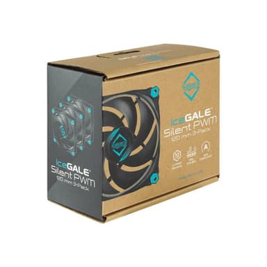 ICEBERG THERMAL IceGALE Silent PWM-120mm  Black (3er Pack)*