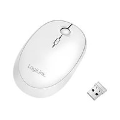 LOGILINK Maus Funk & Bluetooth,2.4GHz,800/1200/1600dpi,weiß