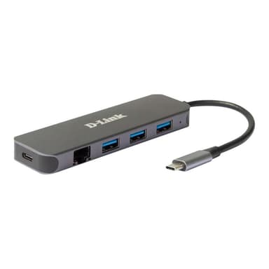 D-LINK 5-in-1 USB-C Hub mit Gigabit Ethernet/Power Delivery