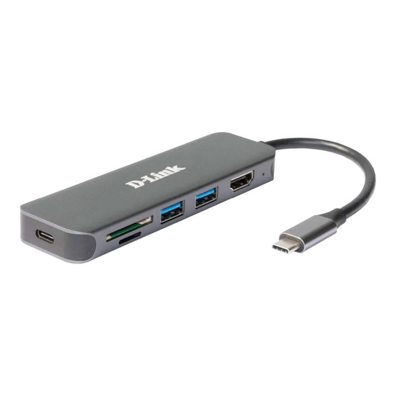 D-LINK 6-in-1 USB-C Hub mit HDMI/Card Reader/Power Delivery
