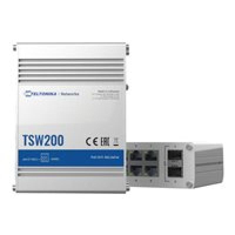 TELTONIKA TSW200 Switch 8 porte PoE+ unmanaged con 2 SFP 240W di power
