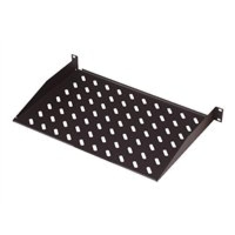 DIGITUS Fachboden 19″ für Netzwerkschrank RAL9005 schwarz 483x400x44mm inkl. Befestigungsmaterial
