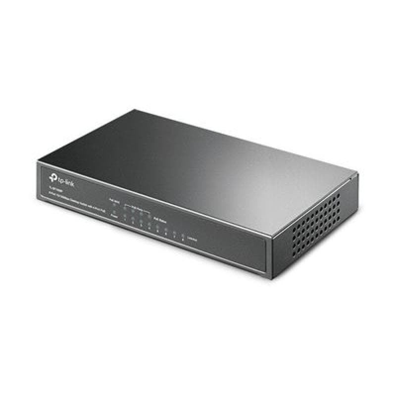 TP-LINK 8-Port 10/100 Mbps Desktop Switch with 4-Port PoE 57 W PoE Power, Desktop Steel Case