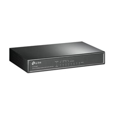 TP-LINK 8-Port 10/100 Mbps Desktop Switch with 4-Port PoE 57 W PoE Power, Desktop Steel Case
