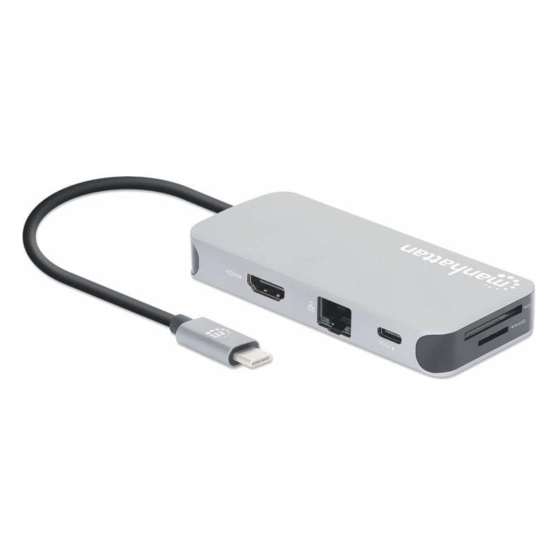 MANHATTAN USB-C 8-in-1 Dockingstation HDMI RJ45 3xUSB-A