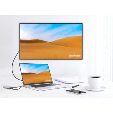 MANHATTAN USB-C 8-in-1 Dockingstation HDMI RJ45 3xUSB-A