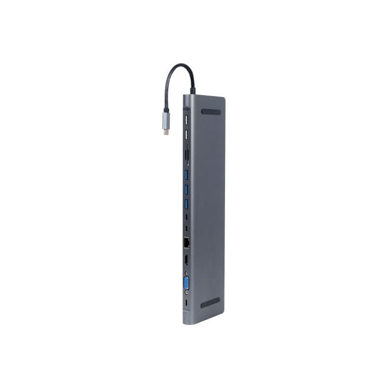 GEMBIRD USB Typ-C 9-in-1 Kombi Adapter spacegrau