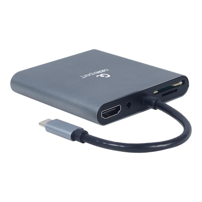 GEMBIRD USB Typ-C 6-in-1 Kombi Adapter spacegrau