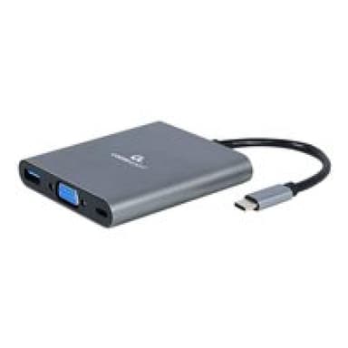 GEMBIRD USB Typ-C 6-in-1 Kombi Adapter spacegrau