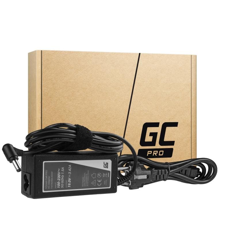 GREEN CELL PRO Laptop Charger for Toshiba Asus Lenovo - 19V - 3.42A - 65W