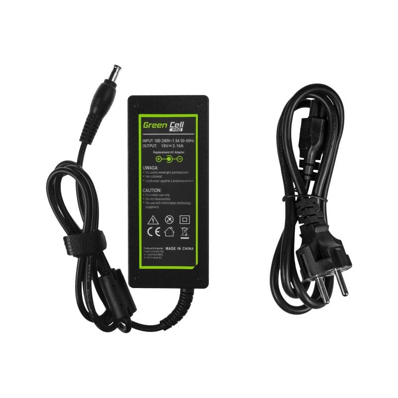 GREEN CELL PRO Laptop Charger for Samsung - 19V - 3.16A - 60W - 5.5-3.0mm