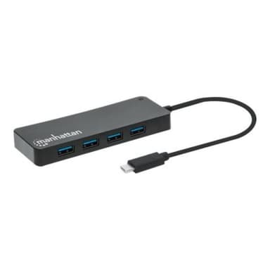 MANHATTAN 7-Port USB Hub C-Stecker A-Buchse 5Gbit/s schwar