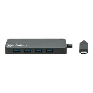 MANHATTAN 7-Port USB Hub C-Stecker A-Buchse 5Gbit/s schwar