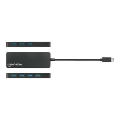MANHATTAN 7-Port USB Hub C-Stecker A-Buchse 5Gbit/s schwar