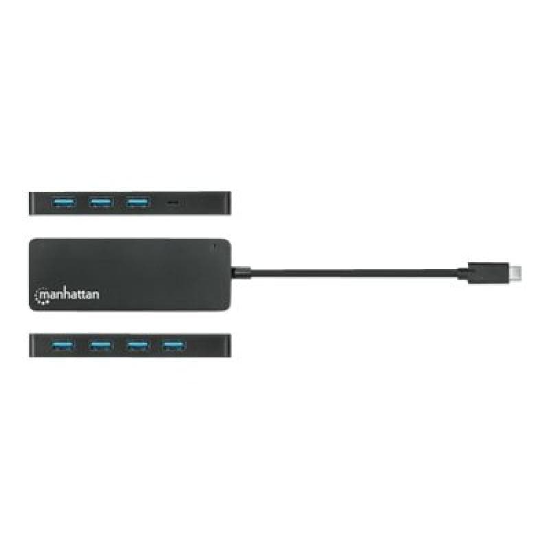 MANHATTAN 7-Port USB Hub C-Stecker A-Buchse 5Gbit/s schwar