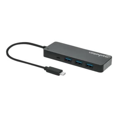 MANHATTAN 7-Port USB Hub C-Stecker A-Buchse 5Gbit/s schwar