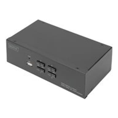 DIGITUS KVM Switch, 4-Port, Dual Display, 4K, DisplayPort
