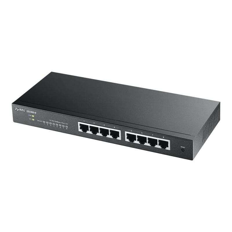ZYXEL GS1900-8 V2 8 Port GbE L2 Smart Switch Desktop fanless V2