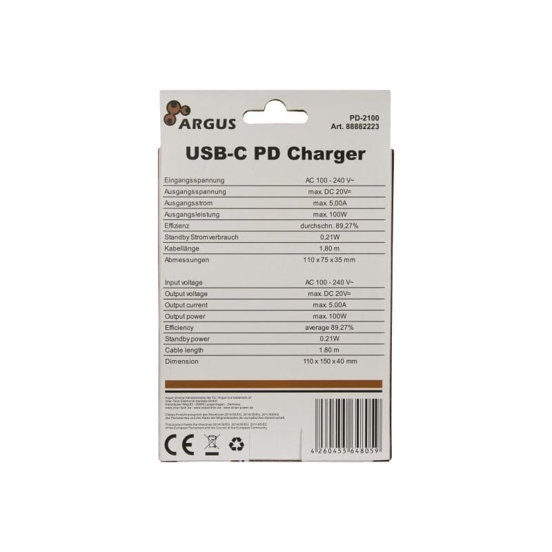 INTERTECH Stecker-Netzteil PD-2100 100W USB-C schwarz