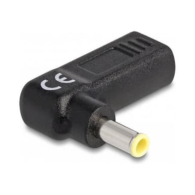 DELOCK - Netzteil - USB-C (W) zu Gleischstromstecker 5,5 x 3.0 mm (M) 3 A - gewinkelt - Schwarz (600