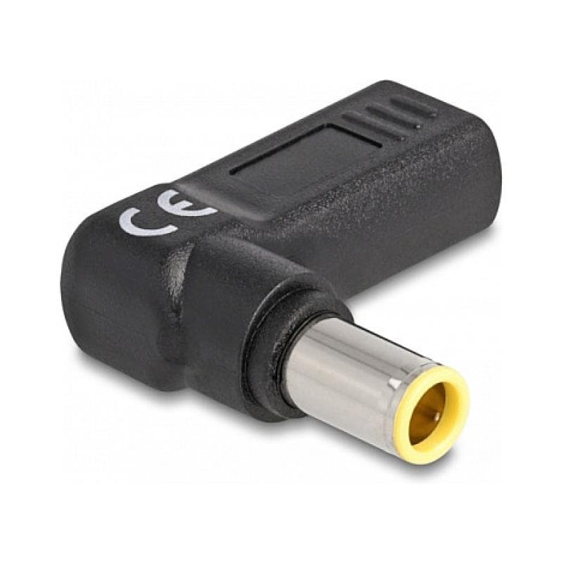 DELOCK - Netzteil - USB-C (W) zu Gleichstromstecker 7,9 x 5,5 mm (M) 3 A - gewinkelt - Schwarz (6001
