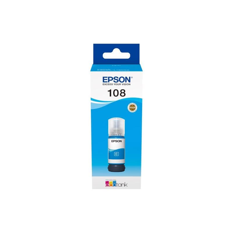 EPSON Ink/108 EcoTank Cyan ink bottle
