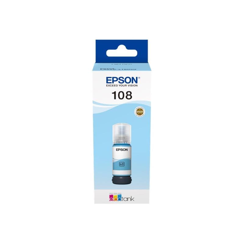 EPSON Ink/108 EcoTank Light Cyan ink bottle