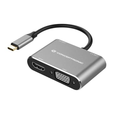 CONCEPTRONIC Adapter USB-C -> HDMI,VGA,USB3.0,100WPD 0.15 gr
