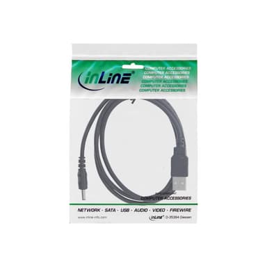 INLINE - Stromkabel - USB (M) zu Gleichstromstecker 3,5 x 1,35 mm (M) - 5 V - 3 A -