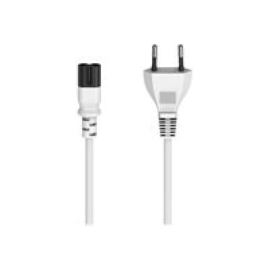 HAMA - Stromkabel - Eurostecker zu IEC 60320 C7 - Wechselstrom 230 V - 1,5m - geformt - weiß (002232