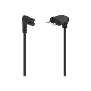 HAMA - Stromkabel - Eurostecker gewinkelt zu IEC 60320 C7 gewinkelt - Wechselstrom 230 V - 3,0m - ge