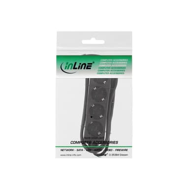 INLINE - Steckdosenleiste - Wechselstrom 230 V - 3500 Watt - Ausgangsanschlüsse: 4