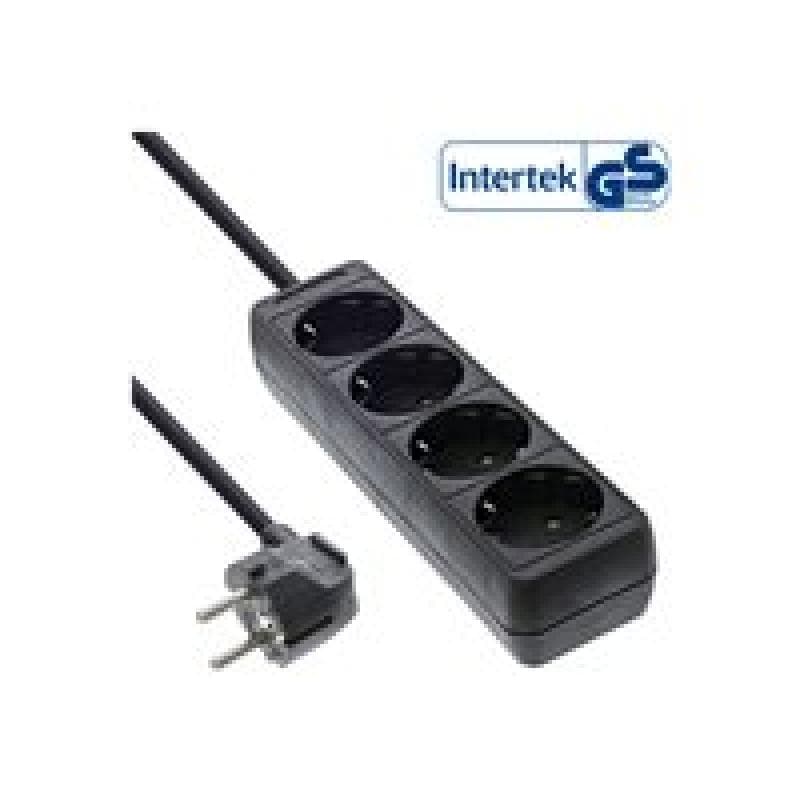 INLINE - Steckdosenleiste - Wechselstrom 230 V - 3500 Watt - Ausgangsanschlüsse: 4