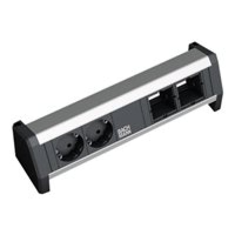 BACHMANN DESK 1 - Steckdosenleiste - 2 custom modules - Wechselstrom 230 V - Eingabe, Eingang GST18i