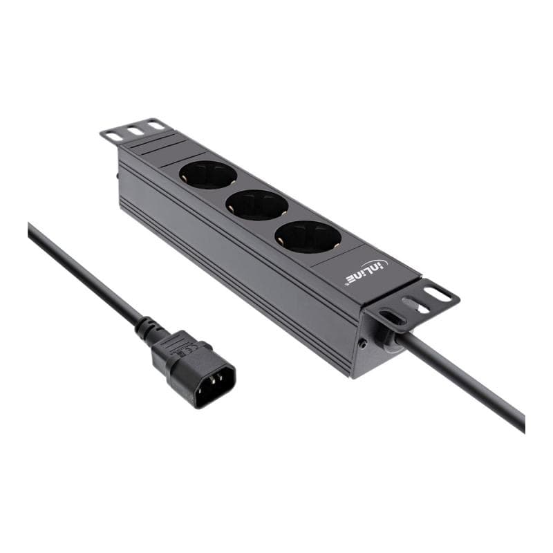 INLINE Steckdosenleiste (Rack - einbaufähig) - Wechselstrom 250 V - 2500 Watt - Ein