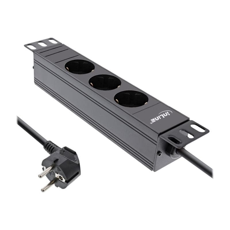 INLINE Steckdosenleiste (Rack - einbaufähig) - Wechselstrom 250 V - 2500 Watt - Ein