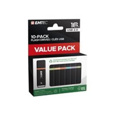 EMTEC USB-Stick 16 GB USB 2.0 10er Pack Color Mix retail
