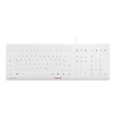CHERRY Keyboard STREAM PROTECT [DE] white grey +++ mit hochwertiger Schutzmembran
