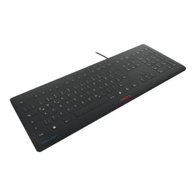 CHERRY TAS STREAM PROTECT KEYBOARD Corded DE-Layout schwarz
