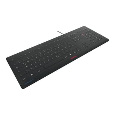 CHERRY TAS STREAM PROTECT KEYBOARD Corded DE-Layout schwarz