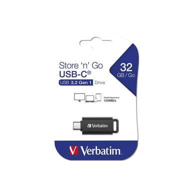 VERBATIM Store  n  Go USB-C Memory Stick, 32 GB, schwarz
