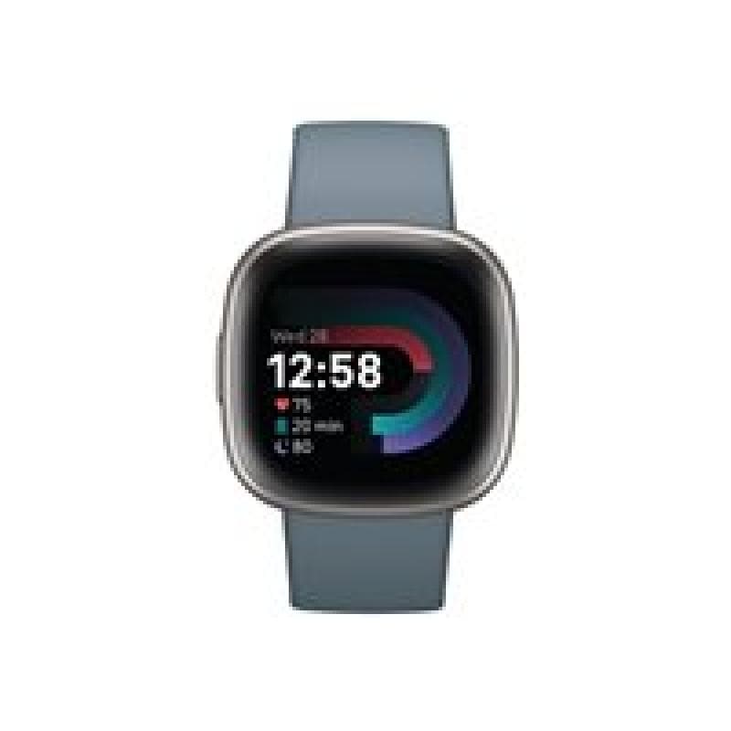 FITBIT Versa 4 Smartwatch Silver Blue Android