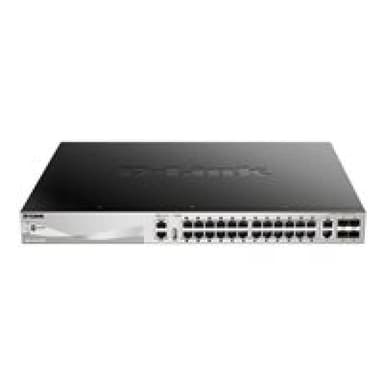 D-LINK 30-Port Layer 3 PoE Gigabit Stack Switch D-Link Layer 3 Switch, 24x 10/100/1000Mbit/s Etherne