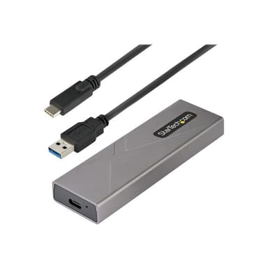 STARTECH.COM USB-C 10Gbps to M.2 NVMe or M.2 SATA SSD Enclosure, Tool-free M.2 PCIe/SATA NGFF SSD En