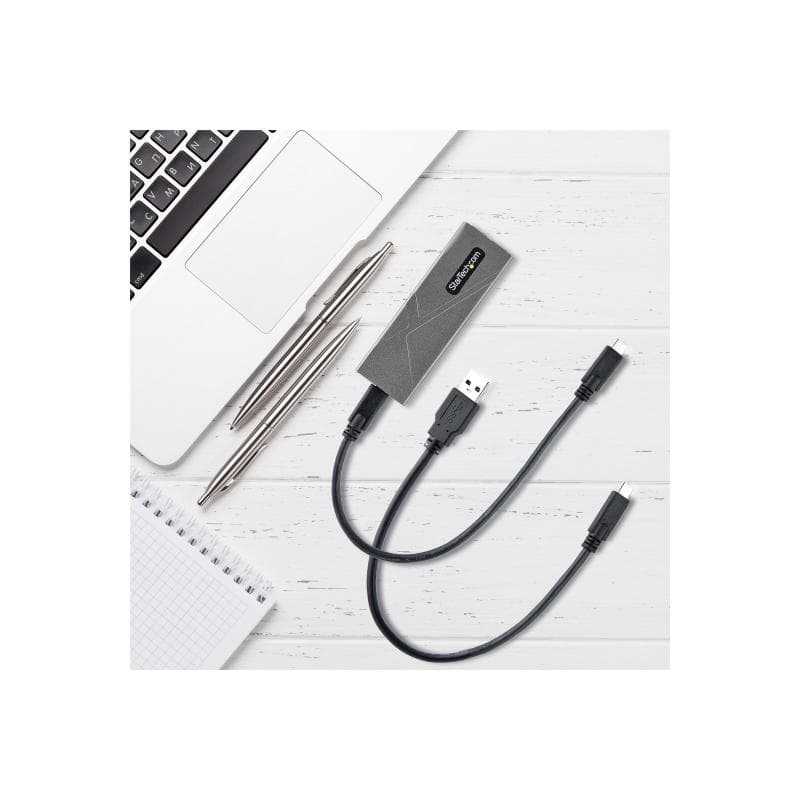 STARTECH.COM USB-C 10Gbps to M.2 NVMe or M.2 SATA SSD Enclosure, Tool-free M.2 PCIe/SATA NGFF SSD En