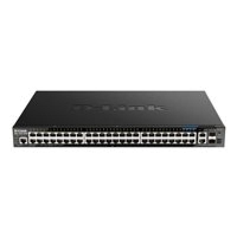 D-LINK 52-Port Smart Managed PoE+ Gigabit Stack Switch 4x 2.5 GE, 4x 10G