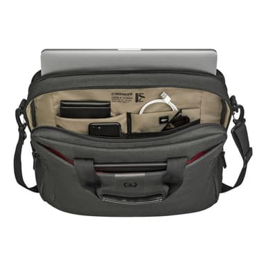 WENGER MX ECO Brief, 16″ Laptop Briefcase, Charcoal