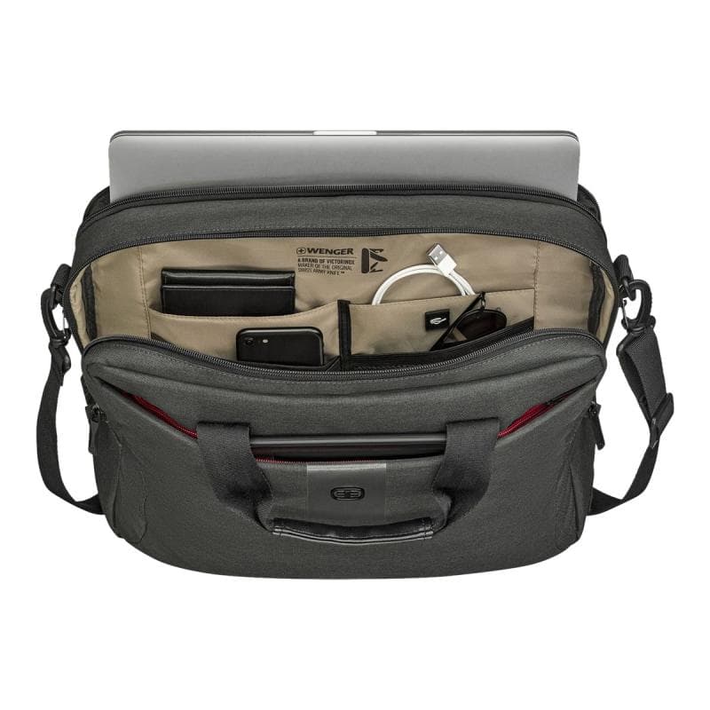 WENGER MX ECO Brief, 16″ Laptop Briefcase, Charcoal