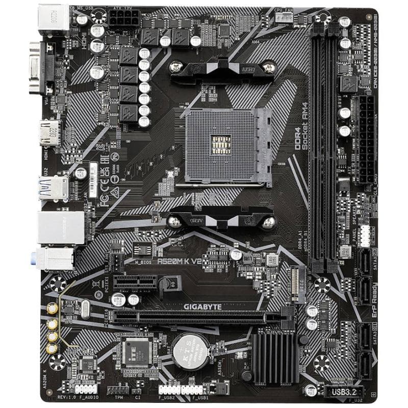 GIGABYTE AMD AM4 A520M K V2 1.0 SAM4